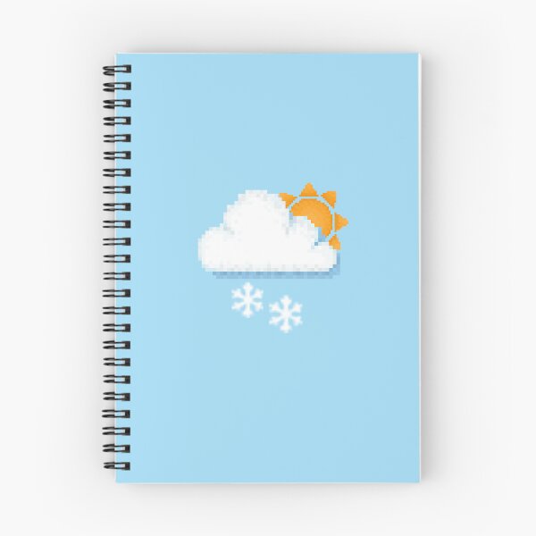 Item preview, Retro Snowy Sun Cloud Pixel Weather Icon designed and sold by 8BitTrip.