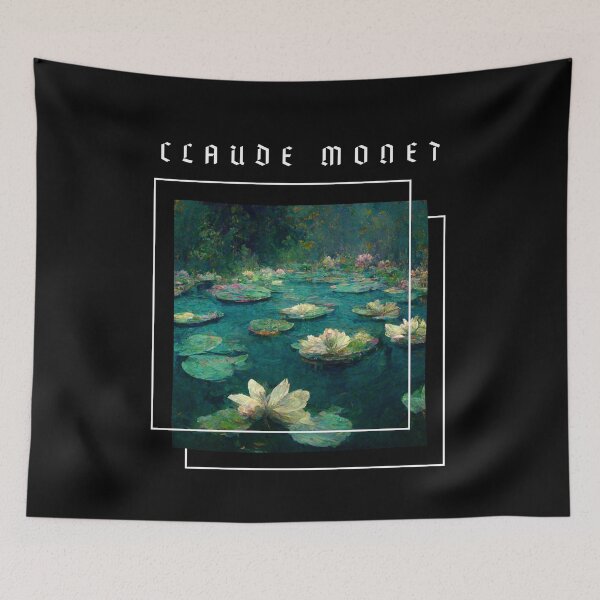 Item preview, Water Lillies Monet -Claude Monet Art Remake Design designed and sold by CandyDroidMerch.