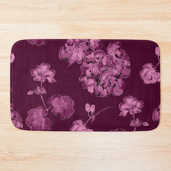 Item preview, Geranium Flowers in Dark Purple designed and sold by Anis Illustration.
