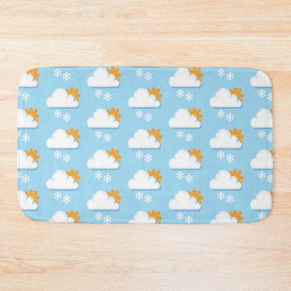 Item preview, Retro Snowy Sun Cloud Pixel Weather Icon designed and sold by 8BitTrip.