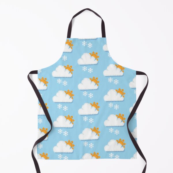 Item preview, Retro Snowy Sun Cloud Pixel Weather Icon designed and sold by 8BitTrip.