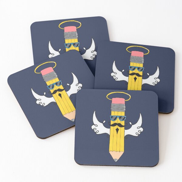 Item preview, Hipster Pencil with wings designed and sold by RedRoseSkull.
