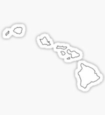 hawaii black outline Sticker