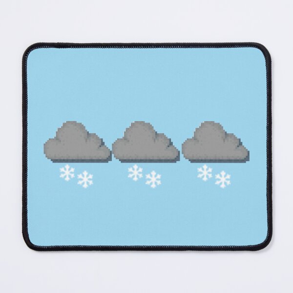 Item preview, Retro Snowy Gloomy Cloud Pixel Weather Icon designed and sold by 8BitTrip.
