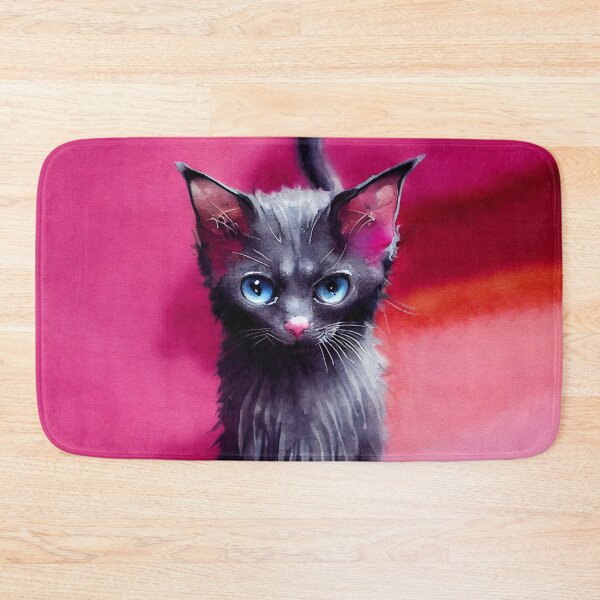 Item preview, Lykoi watercolor cat designed and sold by AppleElf.