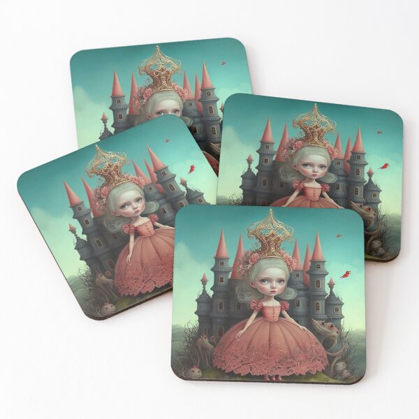 Item preview, Little devil doll girl in a surreal landscape designed and sold by ladarkepoque.