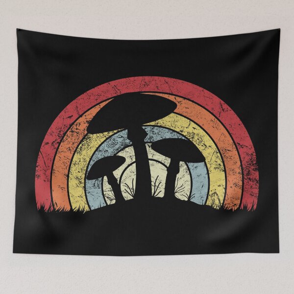 Item preview, Retro Psychedelic Mushroom Shrooms Forager Magic Mycology - Retro Vintage Magic Mushroom designed and sold by Smartmerch99.