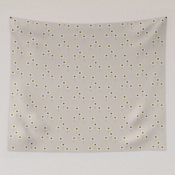 Artikelvorschau, Beige Brown Minimalistic Daisy Flowers Painting entworfen und verkauft von daisiesandlove.