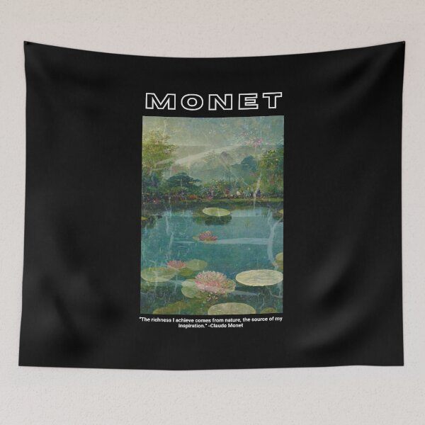 Item preview, Water Lillies Monet -Claude Monet Art Remake Design designed and sold by CandyDroidMerch.