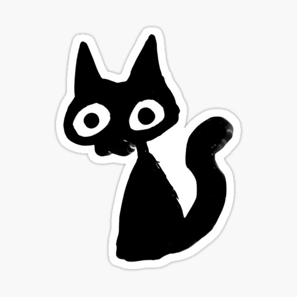 Goofy Funky Kitty Cat Sticker For Sale By Javadraws Redbubble 7904