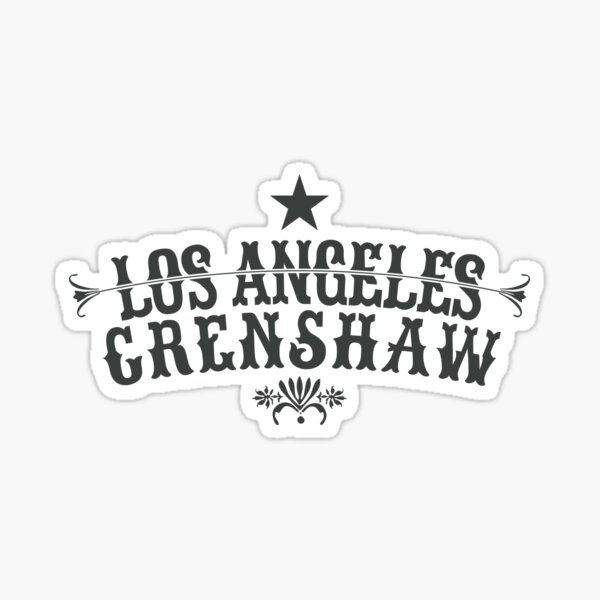 "Los Angeles Crenshaw classic Crenshaw LA LA Crenshaw logo" Sticker