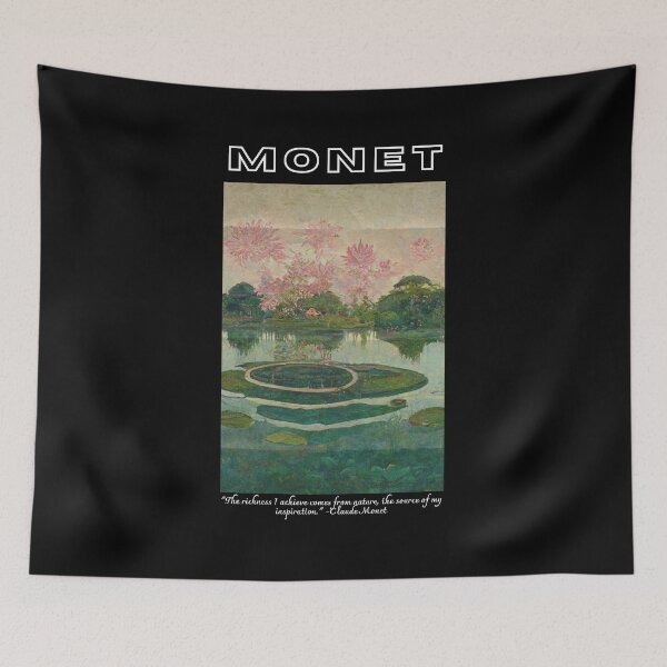 Item preview, Water Lillies Monet -Claude Monet Art Remake Design designed and sold by CandyDroidMerch.