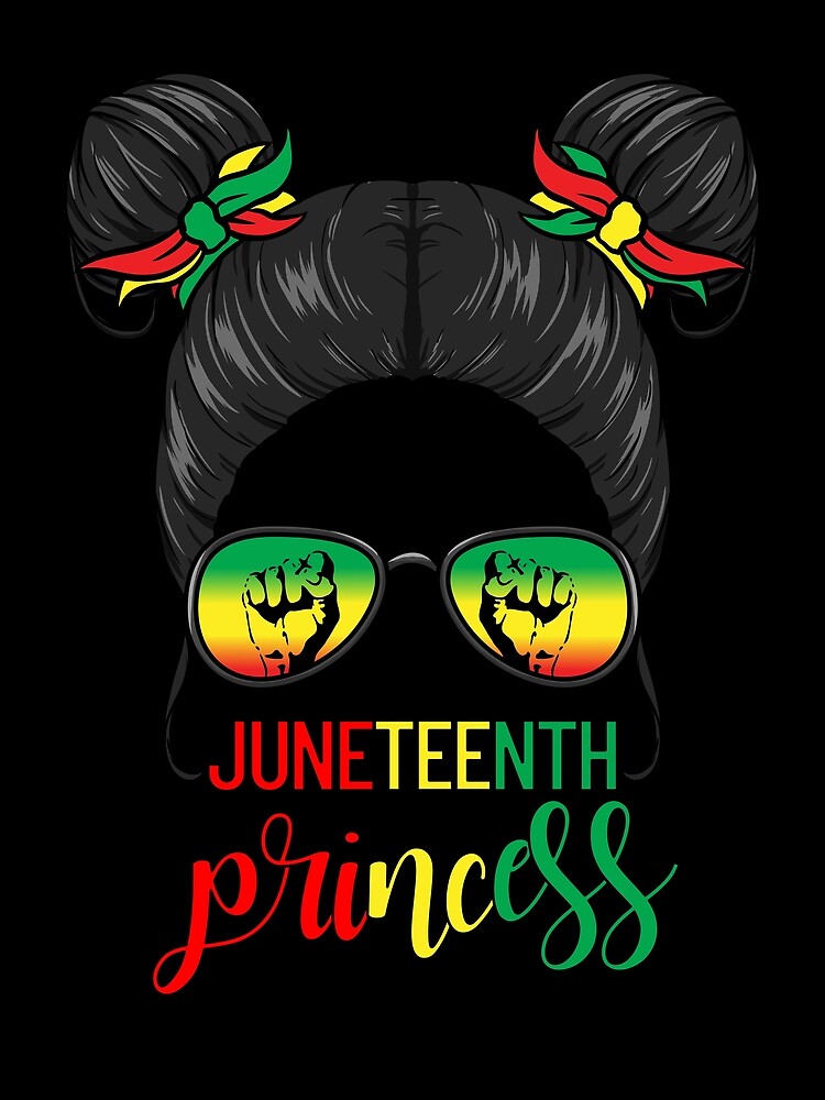 Thumbnail 3 von 3, Tuch, Juneteenth Princess Messy Bun Black Girl's Juneteenth Gear designt und verkauft von DynamicDesign.