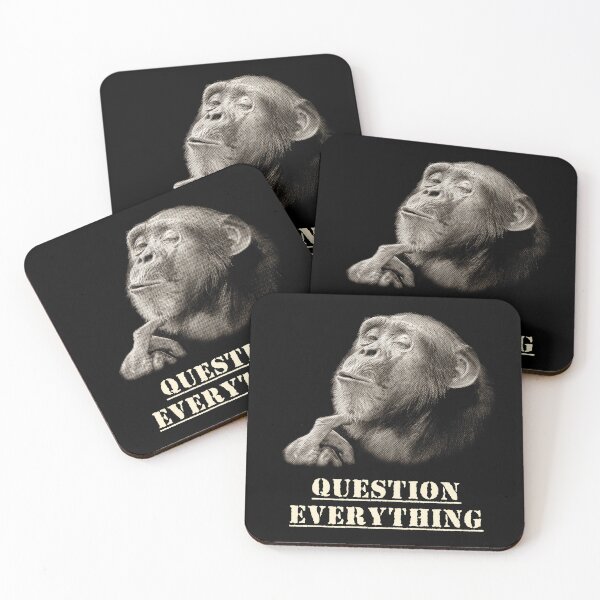 Item preview, Question Everything Wise Chimpanzee Artwork for Skeptics designed and sold by Scotch Macaskill.