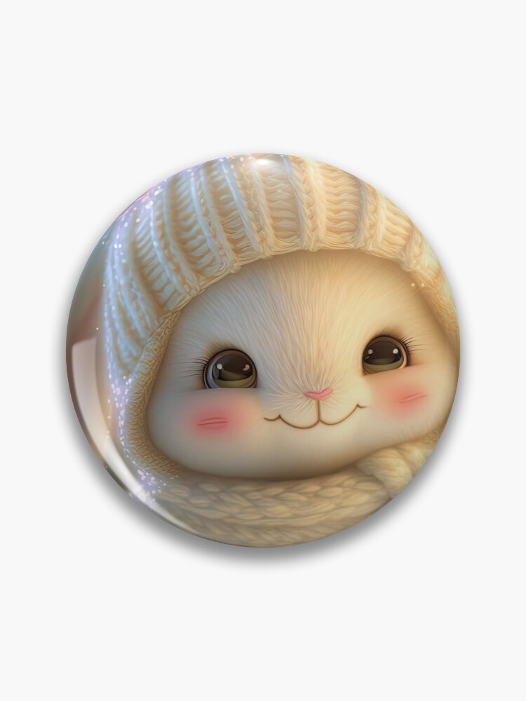 Cute Rabbit Wearing Winter Clothes Pin for Sale by