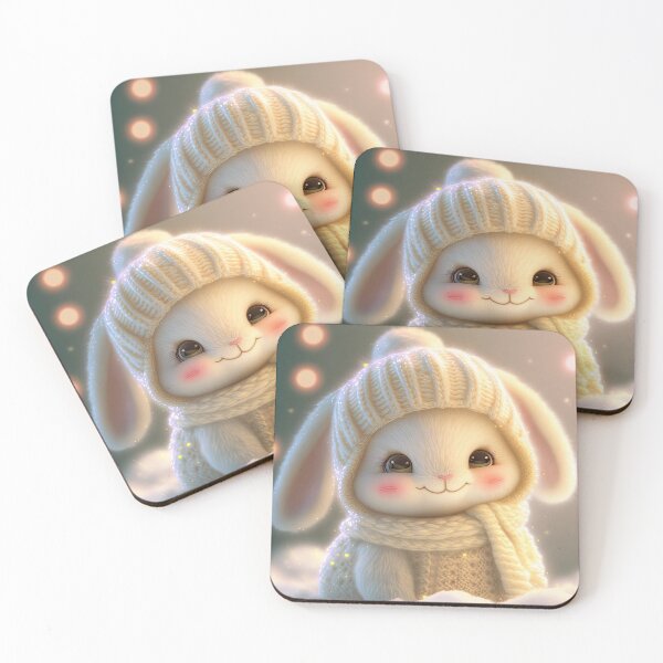 Item preview, Cute Rabbit Wearing Winter Clothes designed and sold by Juliascutecornr.