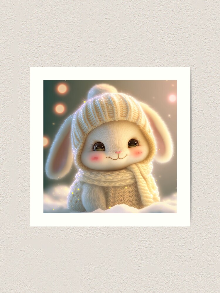 Cute Rabbit Wearing Winter Clothes Sticker for Sale by Juliascutecornr