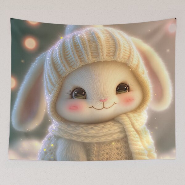 Item preview, Cute Rabbit Wearing Winter Clothes designed and sold by Juliascutecornr.