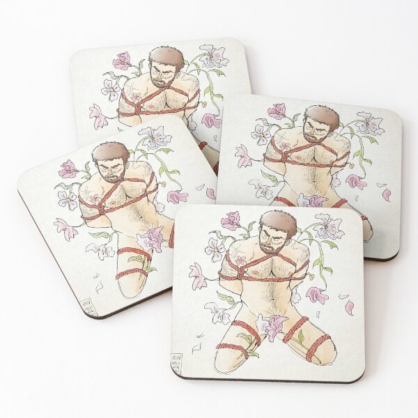 Item preview, Bondage Shibari Gay LGBT Flowers Artwork designed and sold by MannequinsNSFW.