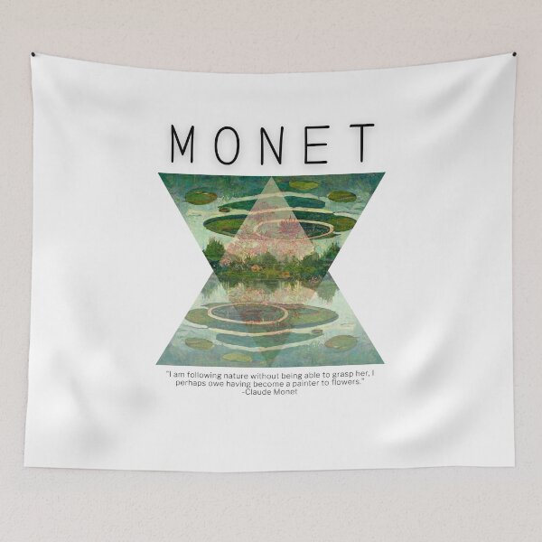 Item preview, Water Lillies Monet -Claude Monet Art Remake Design designed and sold by CandyDroidMerch.