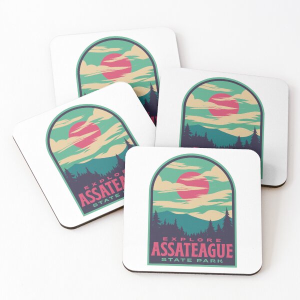 Aperçu de l'œuvre Assateague State Park Retro Sunset créée et vendue par HalpinDesign.