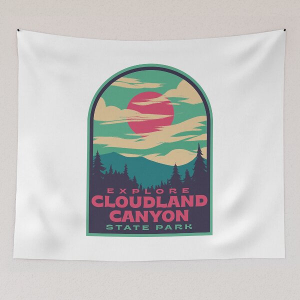 Item preview, Cloudland Canyon State Park Retro Sunset designed and sold by HalpinDesign.