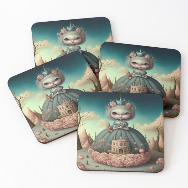 Item preview, Little devil doll Princess cat in a surreal landscape designed and sold by ladarkepoque.