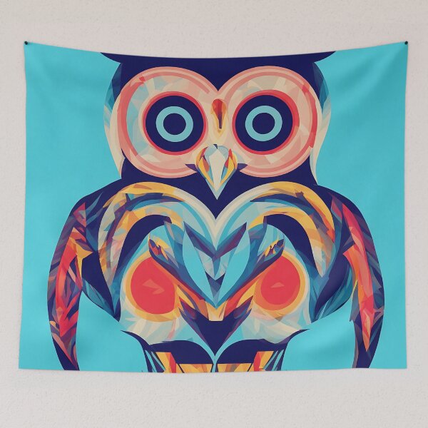 Artikelvorschau, Owl logo, geometric, vector, symmetrical, minimalism entworfen und verkauft von DrawItOnce.