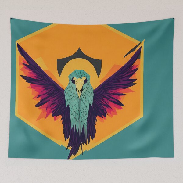 Artikelvorschau, Vulture logo, geometric, vector, symmetrical, minimalism entworfen und verkauft von DrawItOnce.