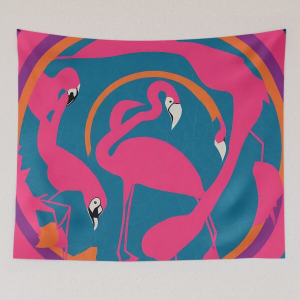 Artikelvorschau, Flamingo logo, geometric, vector, symmetrical, minimalism entworfen und verkauft von DrawItOnce.