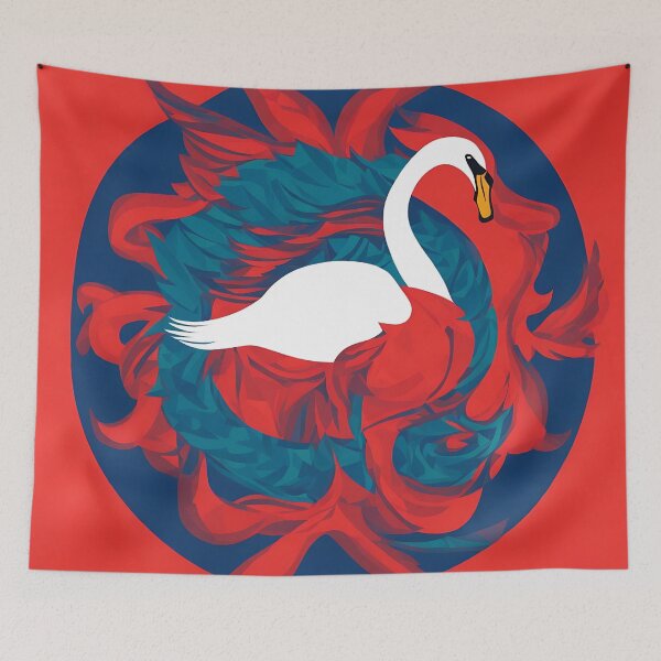Artikelvorschau, Swan logo, geometric, vector, symmetrical, minimalism entworfen und verkauft von DrawItOnce.