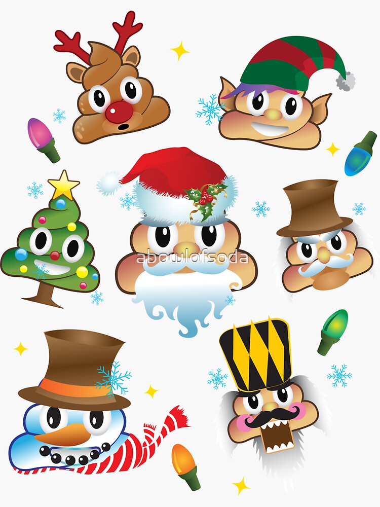 Christmas Poop Emojis Shirt - Reindeer Snowman Tree Santa Christmas Poop Emojis Shirt - Reindeer Snowman Tree Santa
