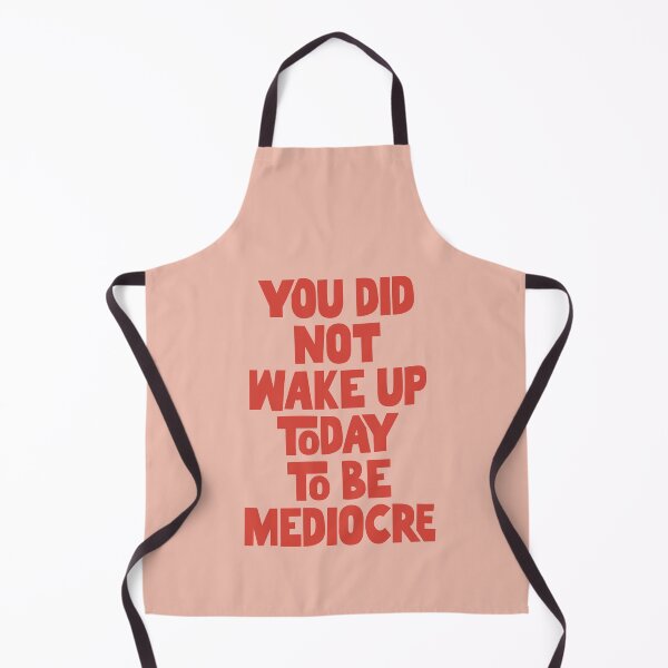 Item preview, You Did Not Wake Up Today to Be Mediocre inspirational typography design by The Motivated Type in red and peach designed and sold by MotivatedType.