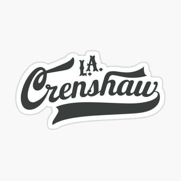 "Los Angeles Crenshaw LA Crenshaw LA Crenshaw logo" Sticker for