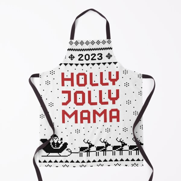 Item preview, holly jolly mama ugly pixel patten black 2023 designed and sold by Fash Trendz.