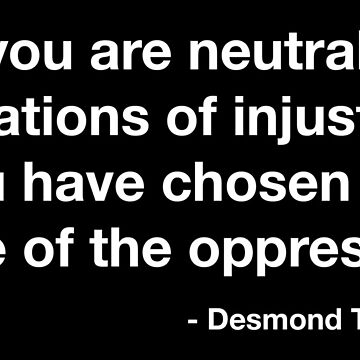 Artwork thumbnail, Desmond Tutu Oppressor Quote by youngactivists