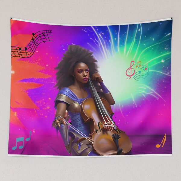 Item preview, Abstract Art Woman Playing The Cello designed and sold by Rell1970.