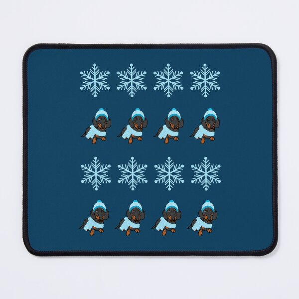 Item preview, Dachshund Dog with Winter Snowflake Pattern designed and sold by SeasonalDogs.