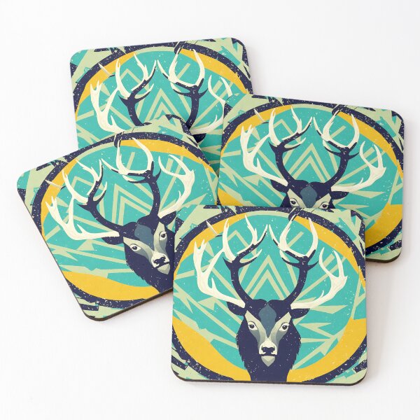 Item preview, Elk lizard logo, geometric, vector, symmetrical designed and sold by DrawItOnce.