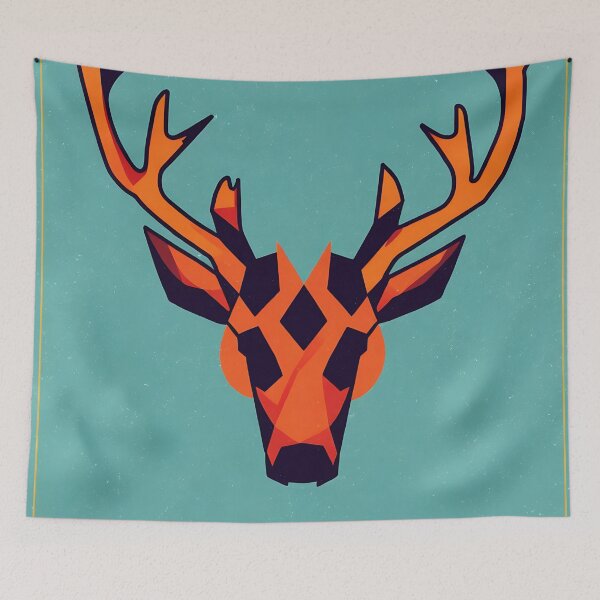 Item preview, Elk lizard logo, geometric, vector, symmetrical designed and sold by DrawItOnce.