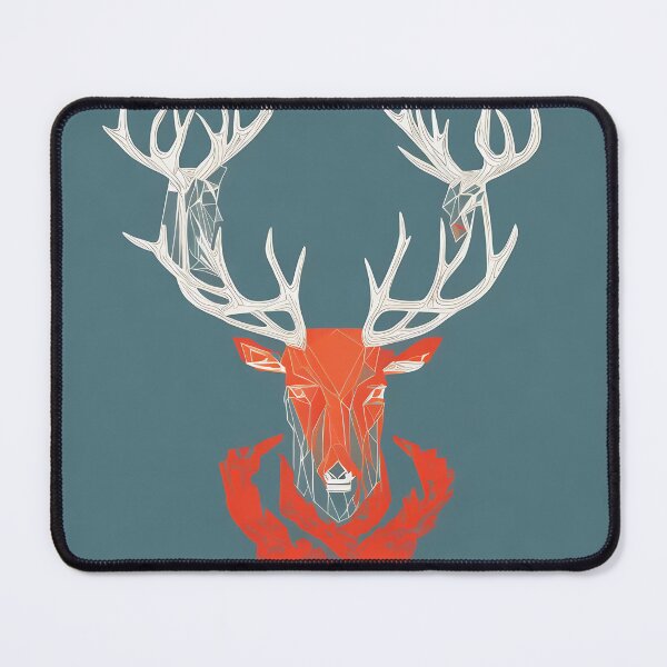 Item preview, Elk lizard logo, geometric, vector, symmetrical designed and sold by DrawItOnce.
