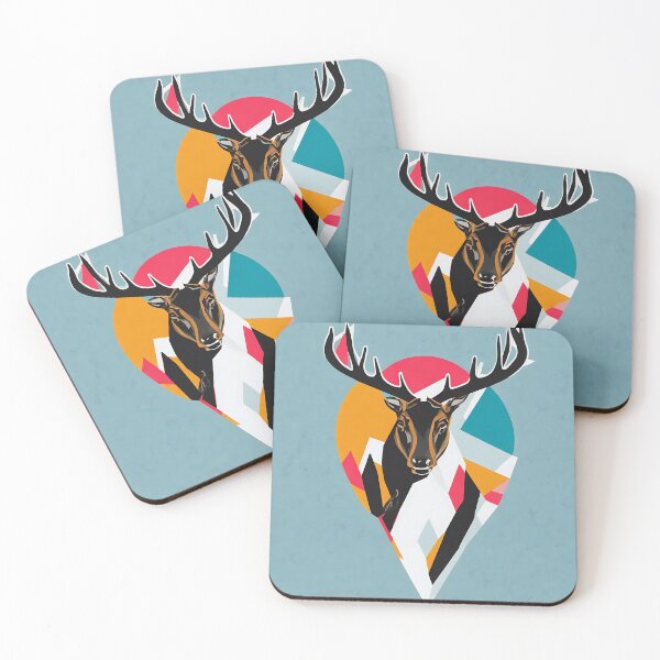 Item preview, Elk lizard logo, geometric, vector, symmetrical designed and sold by DrawItOnce.