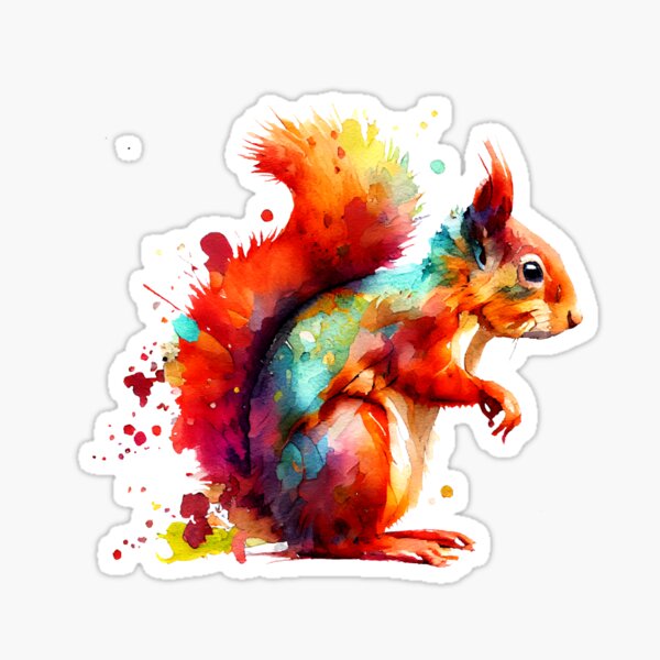Item preview, Squirrel Colourful Art | Watercolor Painting of the Squirrel  designed and sold by KOTOdesign.