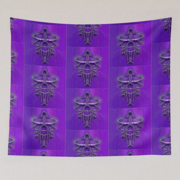 Item preview, Cyber Glitch Purple Double Dance Symbol of Life and Energy designed and sold by tribaltrouble.