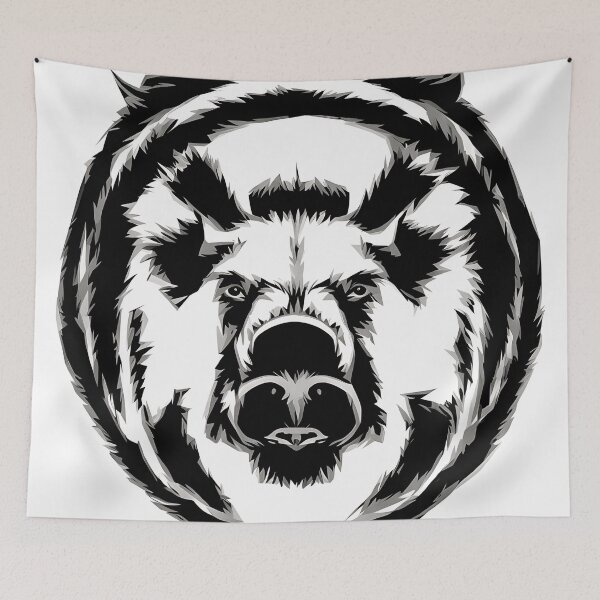 Item preview, Boar logo, geometric, vector, symmetrical designed and sold by DrawItOnce.