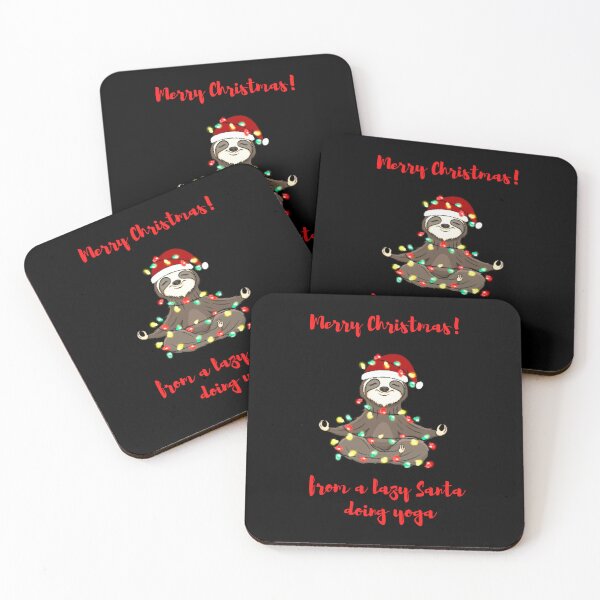 Item preview, Merry Christmas from a lazy Santa doing Yoga. designed and sold by ConradoBullhead.