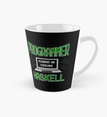 Retro Programmer Design Fluent in Coding Haskell Tall Mug