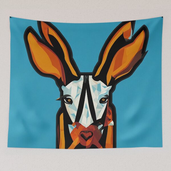 Item preview, Mule logo, geometric, vector, symmetrical designed and sold by DrawItOnce.