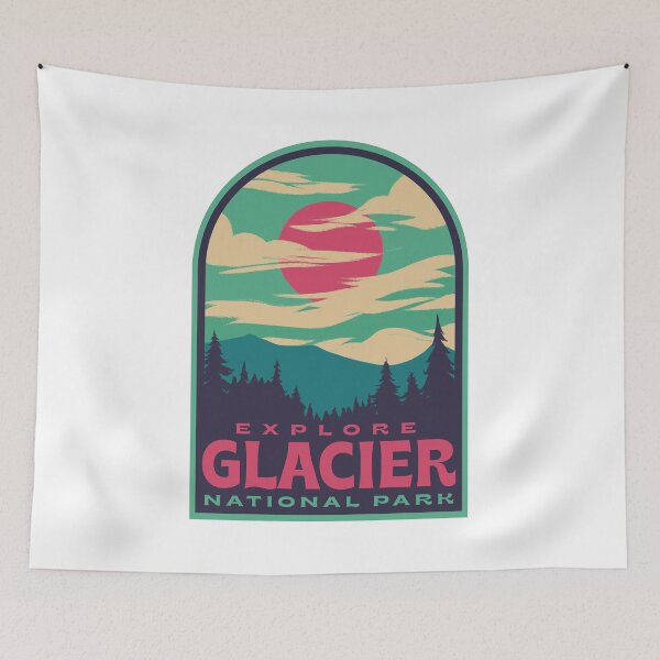 Item preview, Glacier National Park Retro Sunset designed and sold by HalpinDesign.