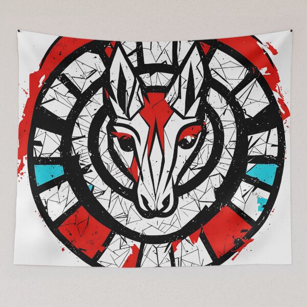 Item preview, Mule logo, geometric, vector, symmetrical designed and sold by DrawItOnce.